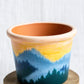 Serenity Collection | Hand Painted Terracotta Pot with Drainage Hole | No saucer
