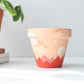 Lunar Blush Pot | Harmony Collection | Hand Painted Terracotta Pots with Drainage Hole | Saucers available only for tapered pots