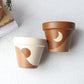 Sun and Moon Pot | Hand Painted Terracotta Pots with Drainage Hole | Saucers available only for tapered pots